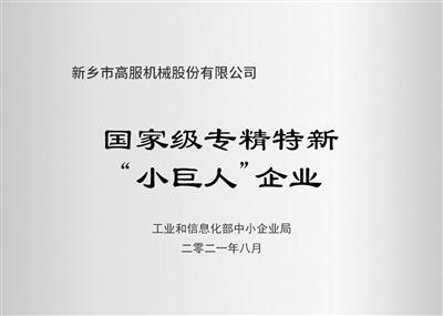 专精特新小巨人